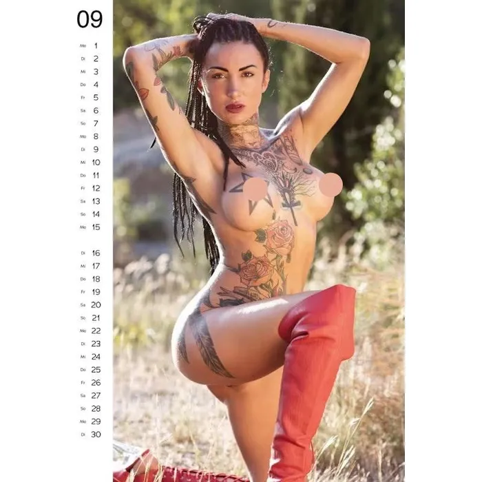 Calendar Male Sex Toys Tattoo Girls Wall Calendar 2025