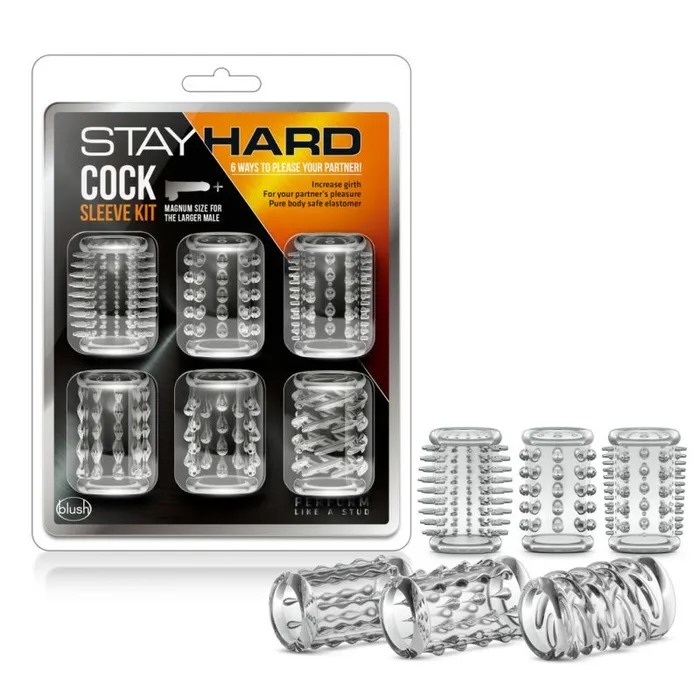 Stay Hard Cock Sleeve Kit Clear LonBrook Dildos