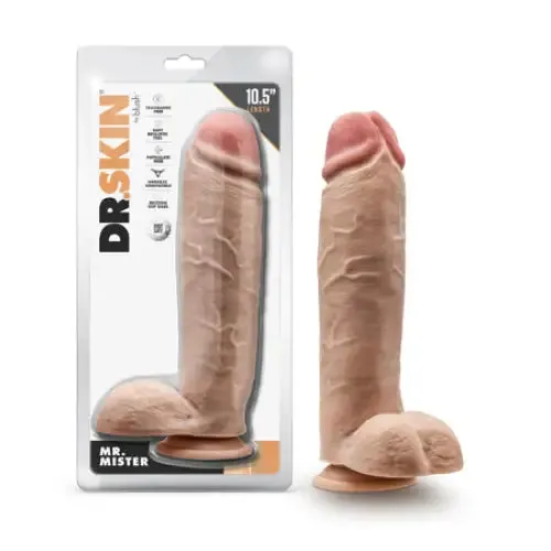 Blush Dildos Blush Dr Skin Mr Mister 105 in Dildo with Balls Beige