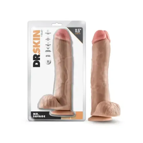 Blush Dr Skin Mr Savage 115 in Dildo with Balls Beige Blush Dildos
