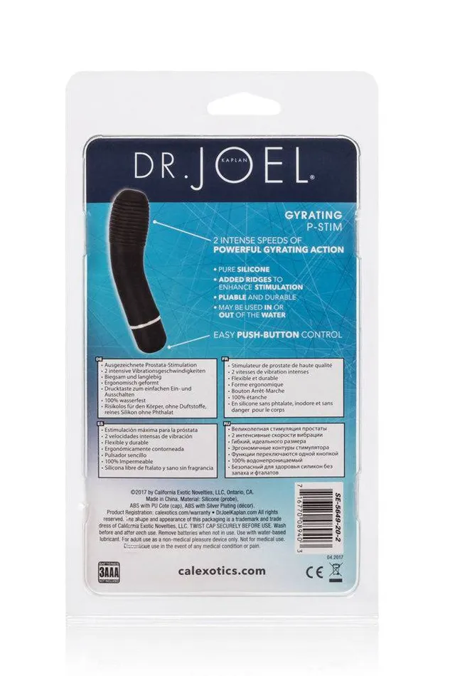 Anal Cal Exotics Cal Exotics Dr Joel Kaplan Gyrating PStim Prostate Stimulator Black