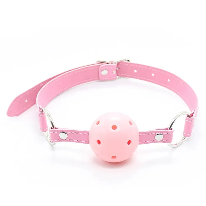 Couples LAZADASEXTOYS Silicone BDSM Bondage Restraints Open Mouth Breathable Mouth Ball Harness Strap Gag Sex Toy For Women Couples Accessories