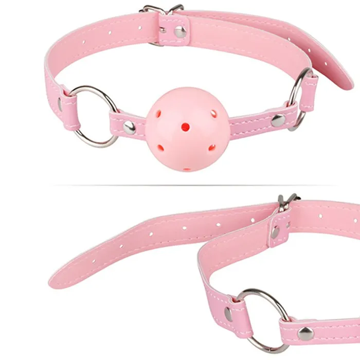 Couples LAZADASEXTOYS Silicone BDSM Bondage Restraints Open Mouth Breathable Mouth Ball Harness Strap Gag Sex Toy For Women Couples Accessories