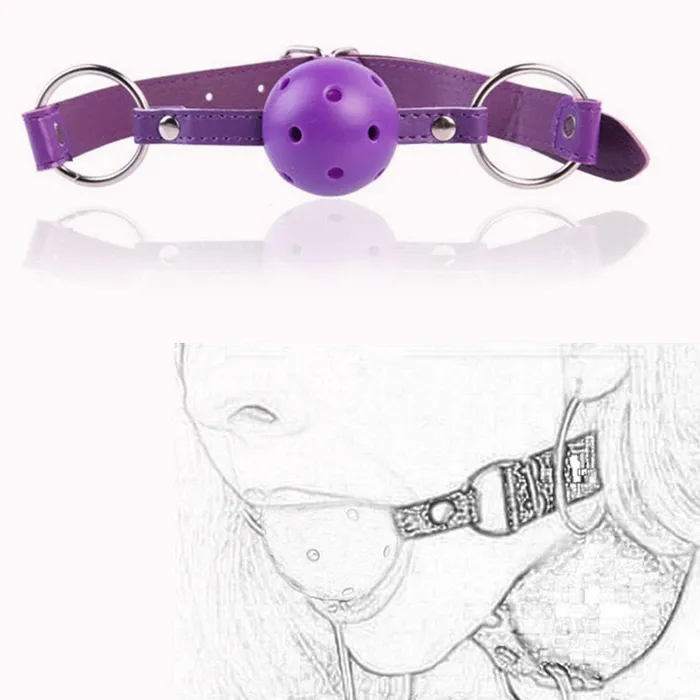 Couples LAZADASEXTOYS Silicone BDSM Bondage Restraints Open Mouth Breathable Mouth Ball Harness Strap Gag Sex Toy For Women Couples Accessories