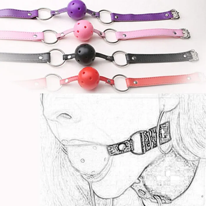 Couples LAZADASEXTOYS Silicone BDSM Bondage Restraints Open Mouth Breathable Mouth Ball Harness Strap Gag Sex Toy For Women Couples Accessories
