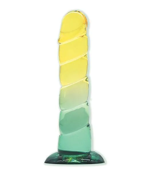 Dildos Icon Brands INC Shades Jelly Swirl TPR Gradient Dong Small
