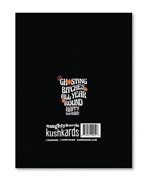 Halloween Ghosting Birthday Greeting Card wSticker Kush Kards LLC Vibrators
