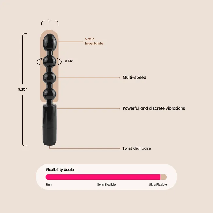 Male Sex Toys Pipedream Products Anal Fantasy Power Beads vibrating beads