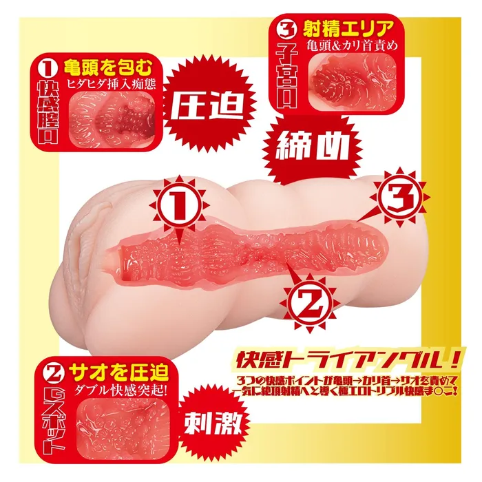 NPG Vibrators NPG AV Mini Masterpiece Meiki Aika Yamagishi Onahole Beige