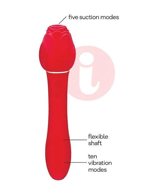 Vibrators Icon Brands INC Wild Rose Vibrator Red