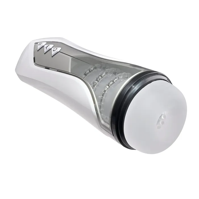 Zero Tolerance Male Sex Toys Zero Tolerance Stroking Buddy Vibrating Stroker Masturbator White