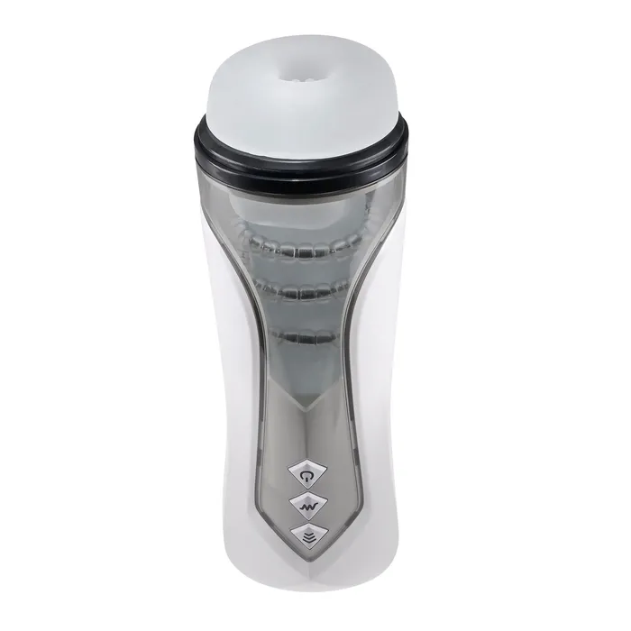 Zero Tolerance Male Sex Toys Zero Tolerance Stroking Buddy Vibrating Stroker Masturbator White